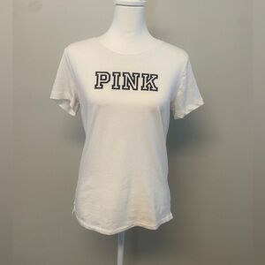 PINK Victoria's Secret White Short Sleeve Tee
